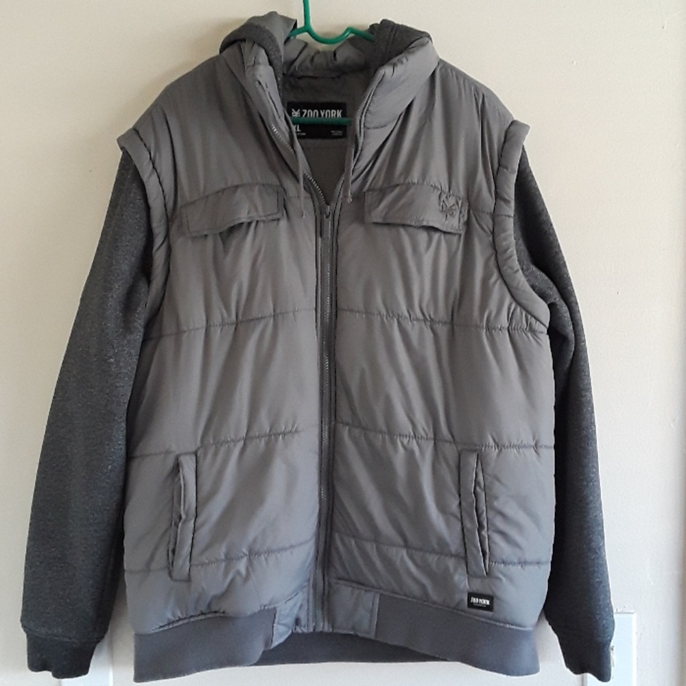MEN'S XL ZOO YORK GREY PUFFY JACKET